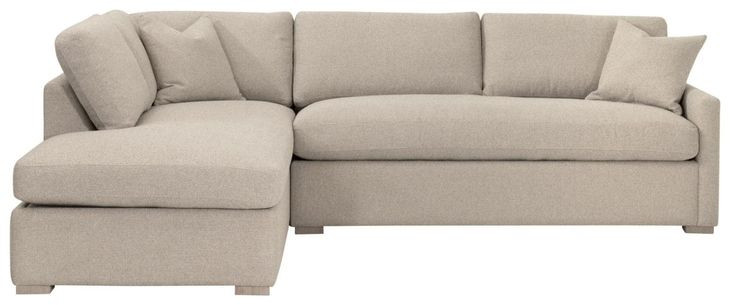 Clara Gray 112" Slim Arm Sleeper Queen LAF Sectional