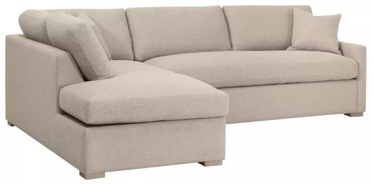 Clara Gray 112" Slim Arm Sleeper Queen LAF Sectional