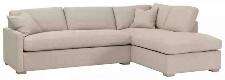 Clara Gray 112" Slim Arm Sleeper Queen RAF Sectional