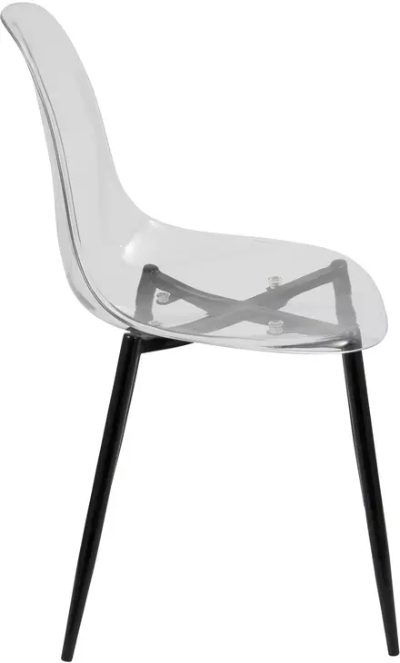 Clara Black And Clear Dining Chair Set of 2