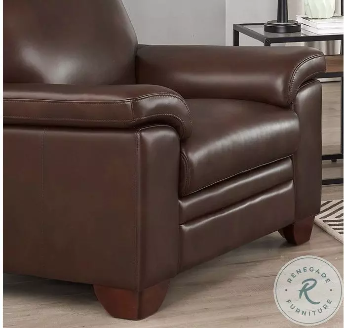 Ironvale Chestnut Leather Living Room Set
