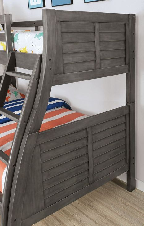 Hoople Gray Twin Over Full Bunk Bed