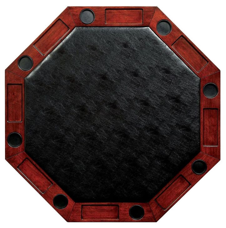 Rowan Cherry 48" Octagonal Dining and Game Table with Cup Holder