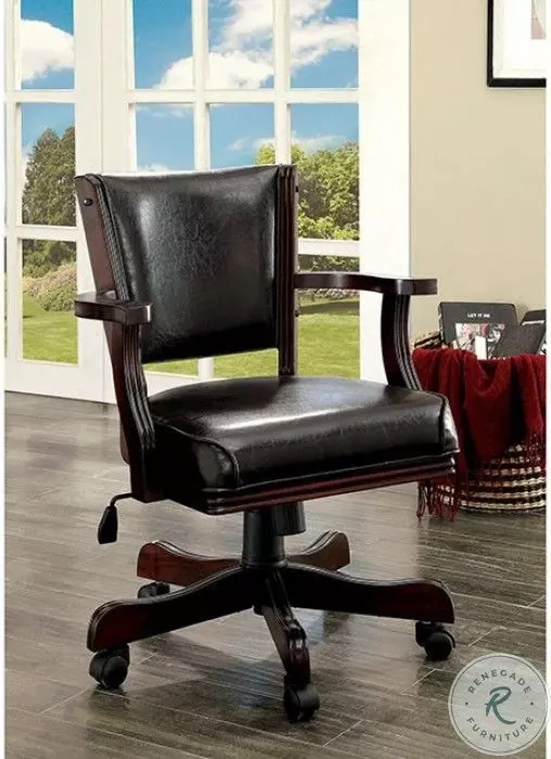 Rowan Cherry Octagonal Dining and Gaming Room Set with Cup Holder