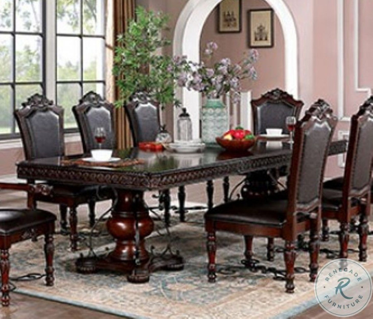 Picardy Brown Cherry Extendable Dining Room Set from Furniture of