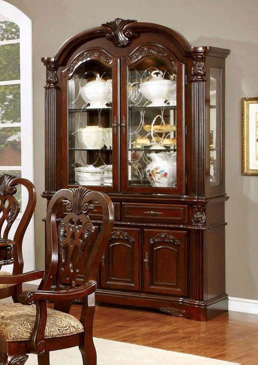 Elana Brown Cherry Hutch and Buffet