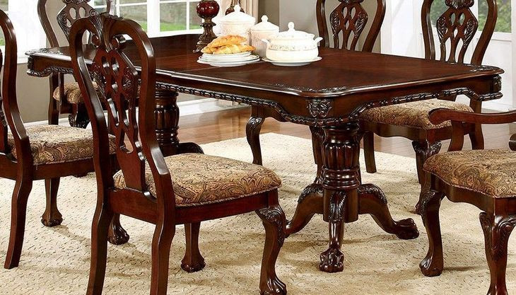 Elana Brown Cherry 89" Extendable Rectangular Dining Table