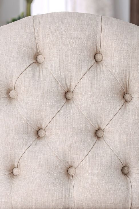 Sania Antique Black and Beige Upholstered Wingback Chair Set of 2