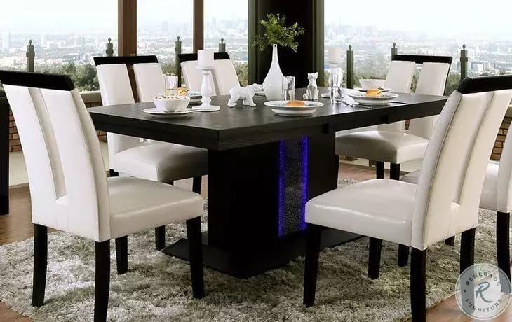 Evangeline Black And Beige Dining Table