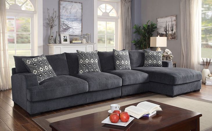 Kaylee Black 148" Large RAF Modular Sectional