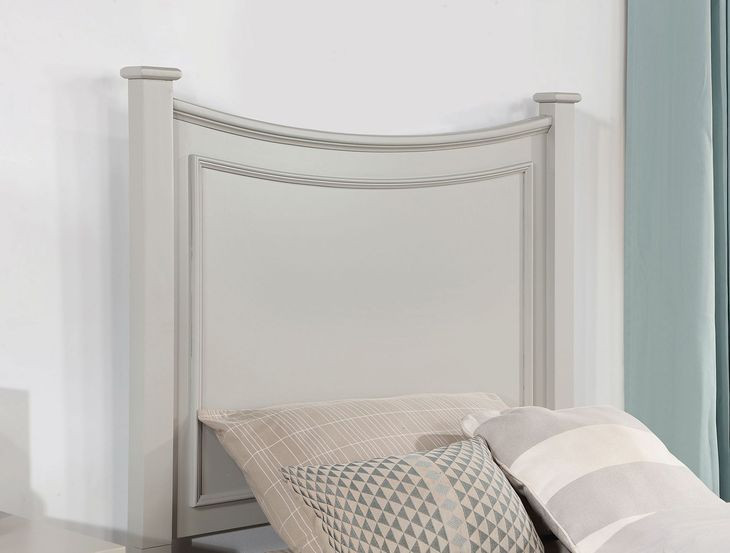 Lycorida Light Gray Twin Bed with Trundle