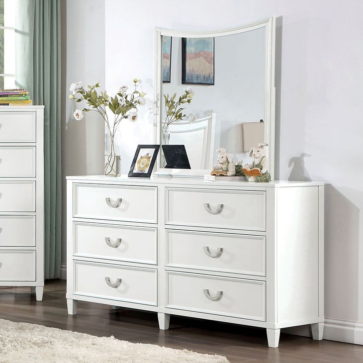 Lycoris White Dresser Mirror