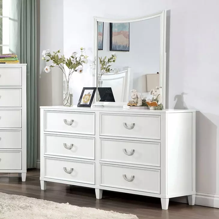 Lycoris White 6 Drawer Dresser