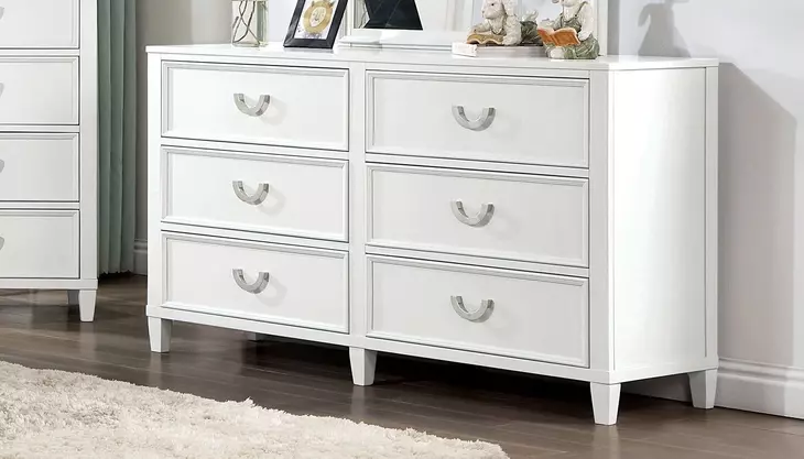 Lycoris White 6 Drawer Dresser