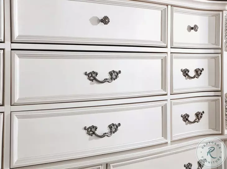 Esparanza Pearl White Upholstered Panel Bedroom Set From Home