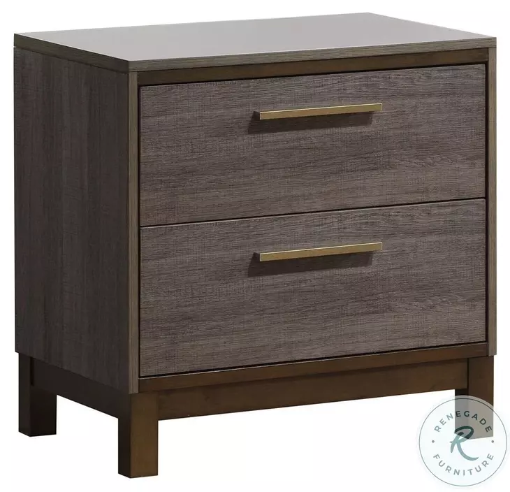 Manvel Dark Gray Nightstand