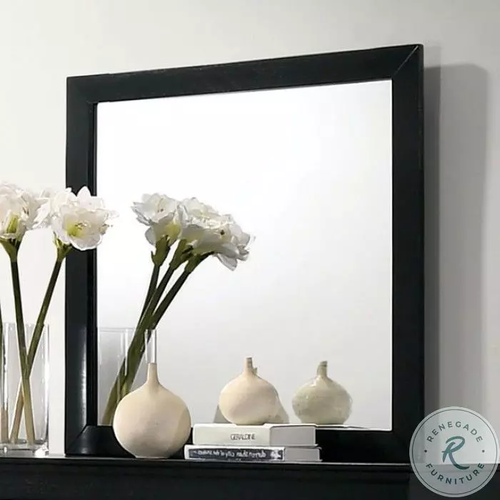 Louis Philippe Black 38" Mirror