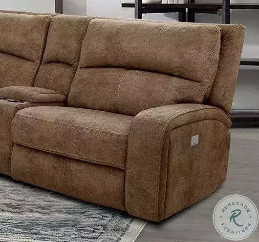 Apostolos Brown Power Reclining Sectional