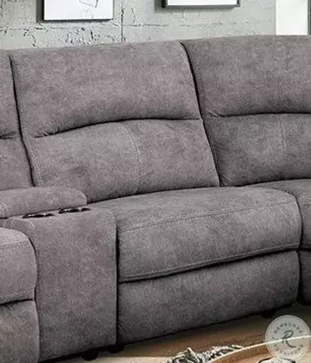 Apostolos Light Gray Power Reclining Sectional