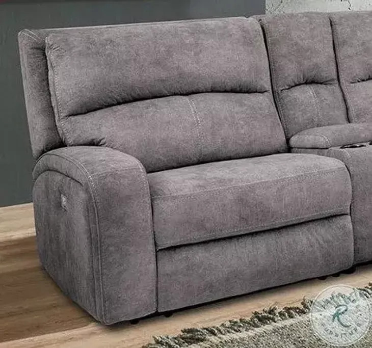 Apostolos Light Gray Power Reclining Sectional
