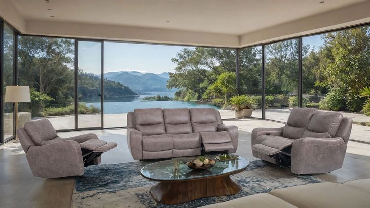 Demetrius Brown Power Reclining Loveseat with USB Charging