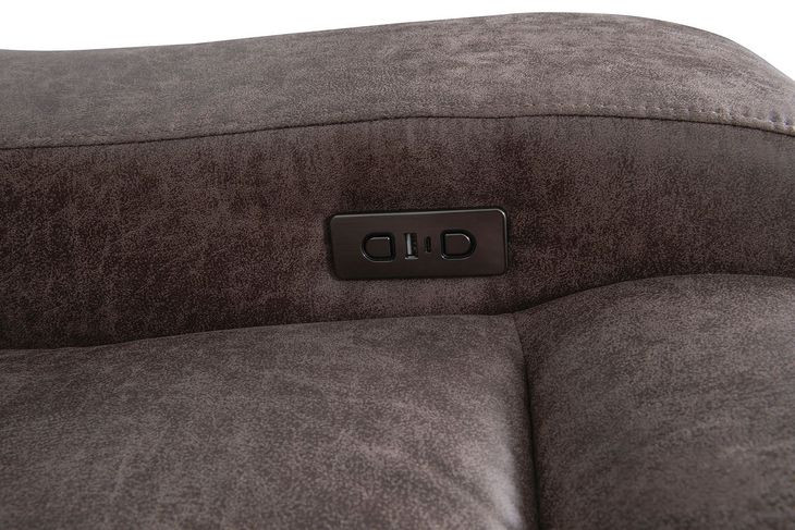 Demetrius Brown Power Reclining Loveseat with USB Charging