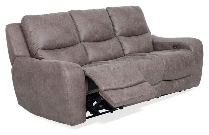 Demetrius Brown Power Reclining Sofa with USB Charging