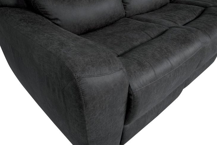 Demetrius Dark Gray Power Recliner with USB Charging