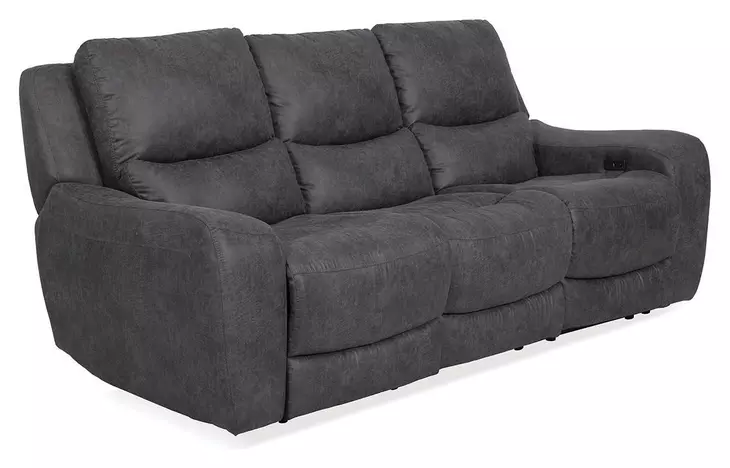Demetrius Dark Gray 90" Power Reclining Sofa with USB Charging