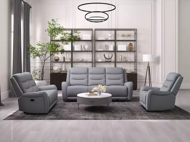 Matthias Gray Manual Reclining Living Room Set