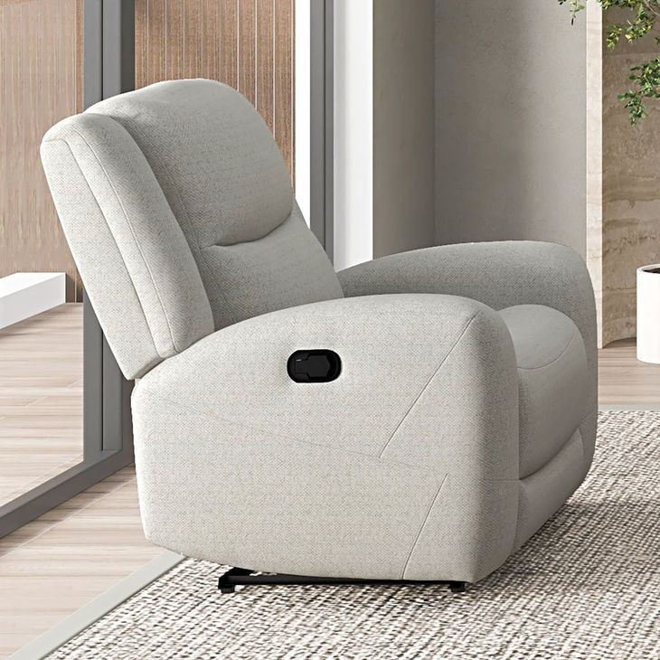 Giraldus Beige 43" Manual Recliner