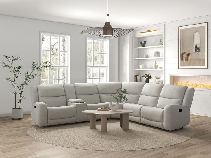 Giraldus Beige 128" Motion Sectional