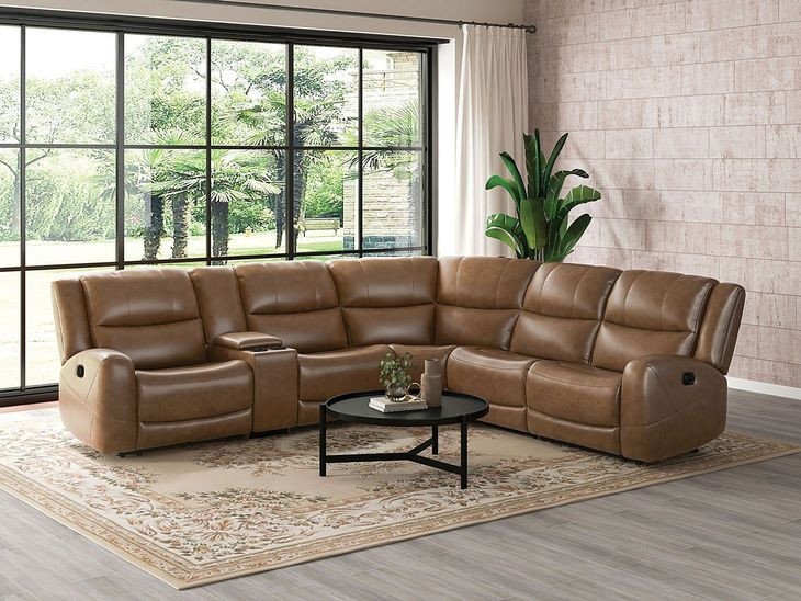 Leolinus Brown 128" Motion Sectional