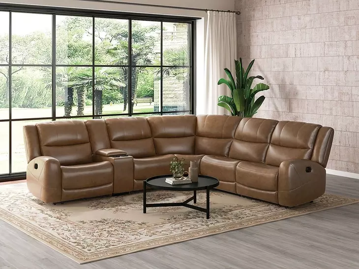 Leolinus Brown 128" Motion Sectional
