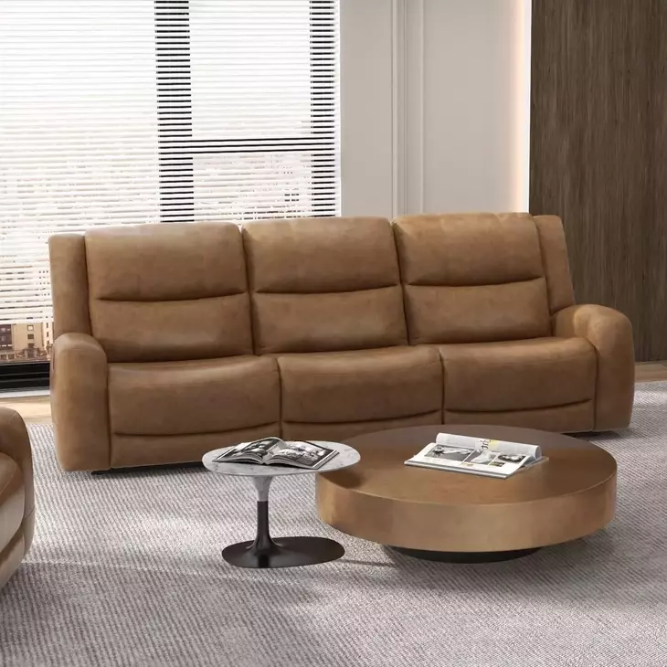 Leolinus Brown Manual Reclining Living Room Set