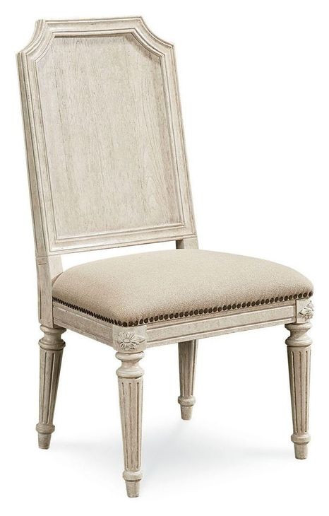 Arch Salvage Mills Beige Upholstered Dining Side Chair Set of 2