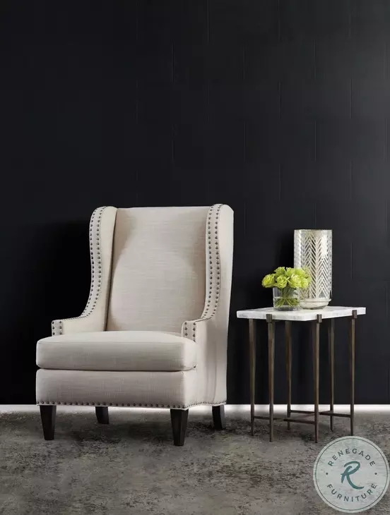 Bellis Gypsum And Bronze Accent Table