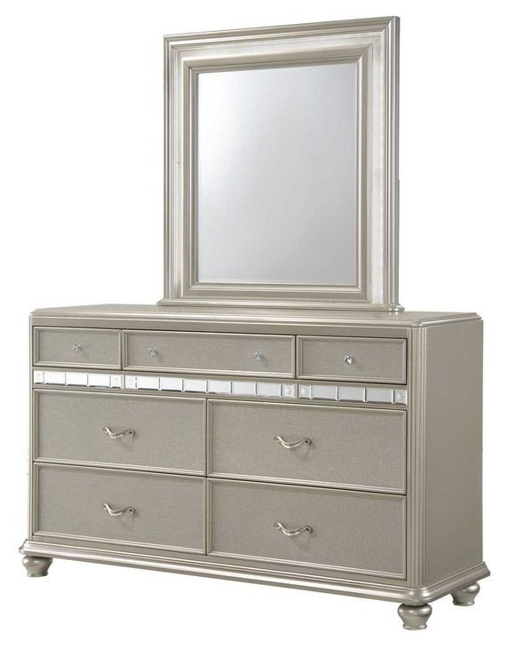 B0846J Silver 7 Drawer Dresser