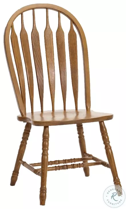 Classic Oak Chestnut Large Arrow Back Side Chair