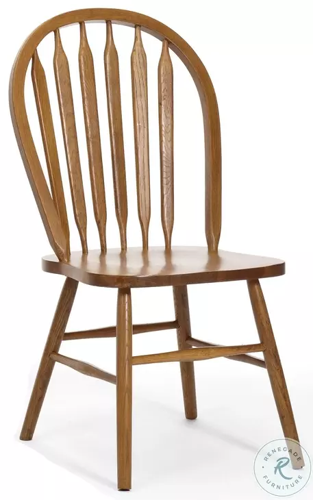 Classic Oak Chestnut Arrow Back Side Chair