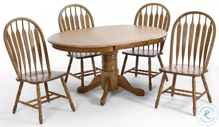 Classic Oak Chestnut Large Arrow Back Side Chair