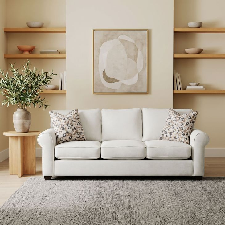 Collins Glacier Performance Fabric 86" Memory Foam Queen Sleeper Sofa