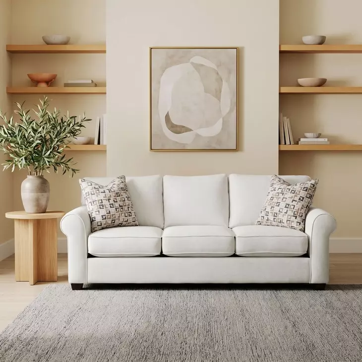 Collins Glacier Performance Fabric 86" Memory Foam Queen Sleeper Sofa