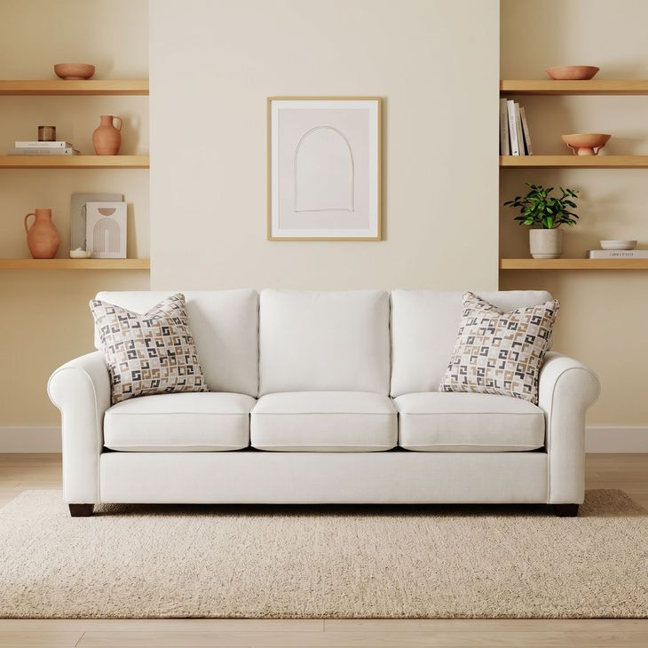 Collins Glacier Performance Fabric 86" Memory Foam Queen Sleeper Sofa