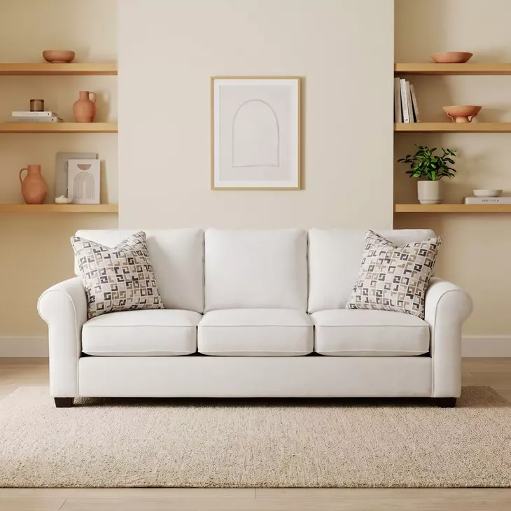 Collins Glacier Performance Fabric 86" Memory Foam Queen Sleeper Sofa