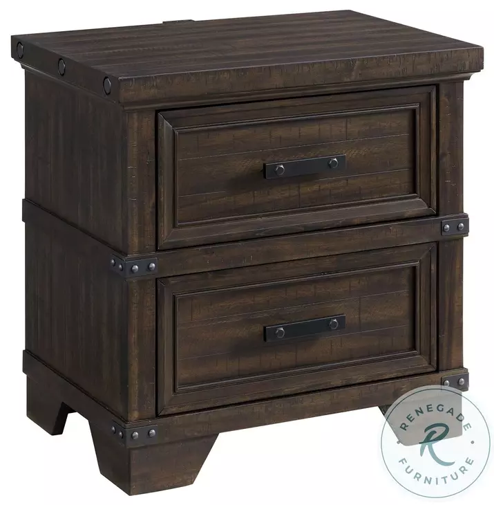 Canyon Ridge Charcoal 2 Drawer Nightstand