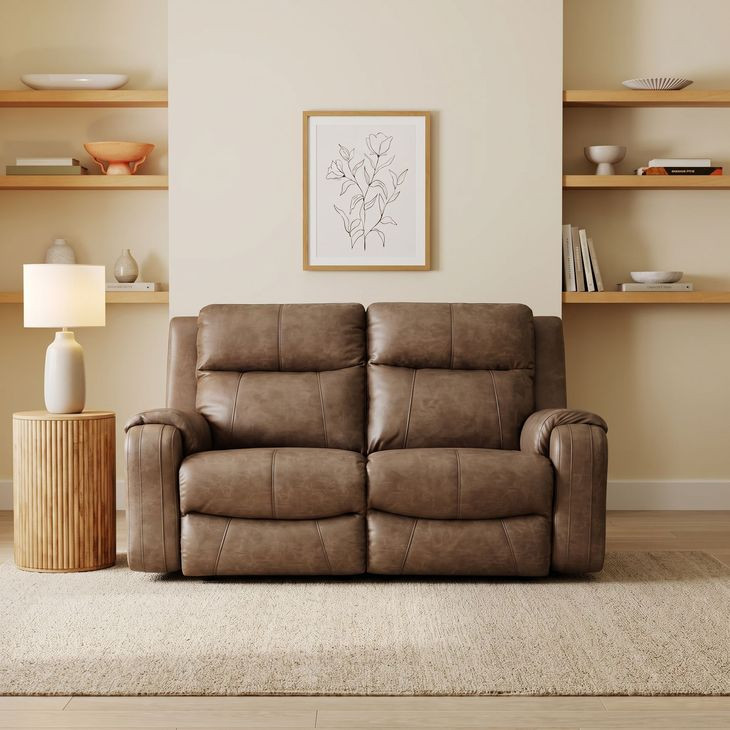 Contour Cocoa 60" Reclining Loveseat