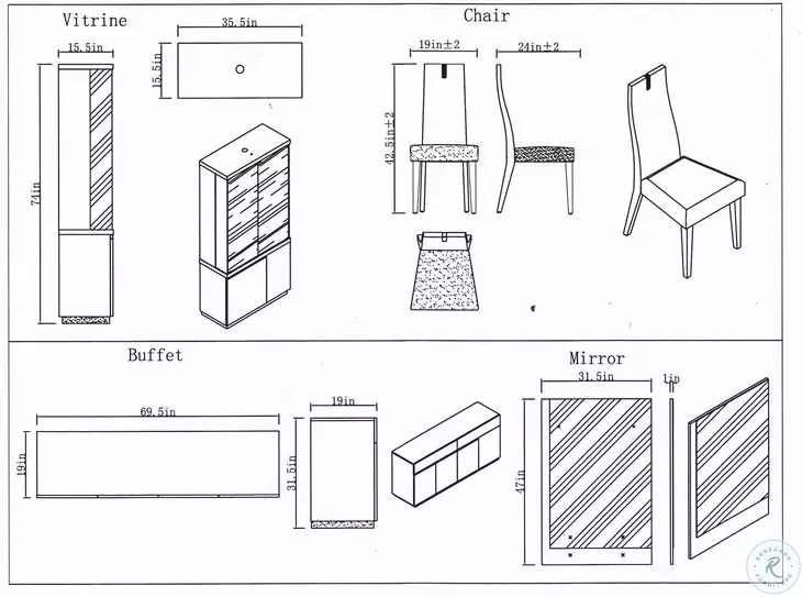 Copenhagen Chestnut Vitrine
