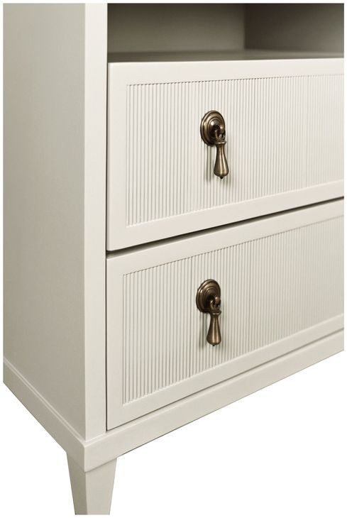 Corine Antique White Rectangular Side Table