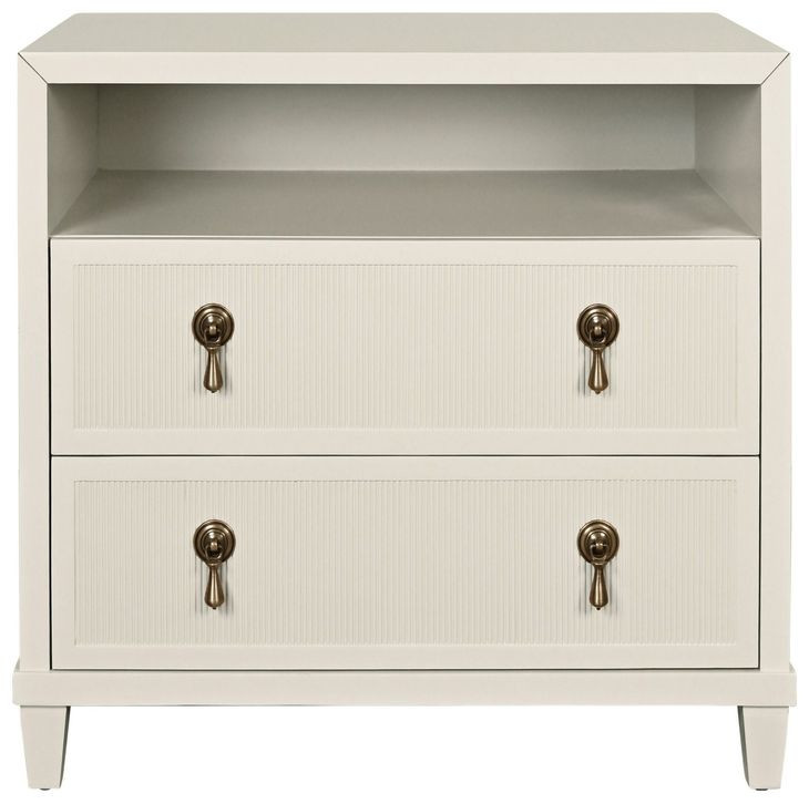 Corine Antique White Rectangular Side Table